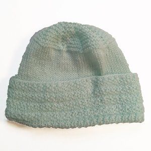 Handmade Seafoam Knit Baby Hat Size Unknown